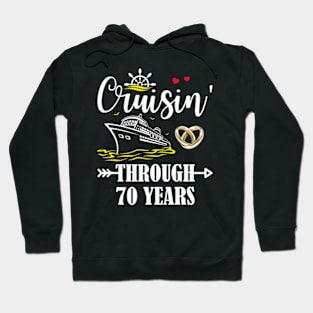 Cruising Through 70 Years Family 70th Anniversary Cruise Couple Hoodie